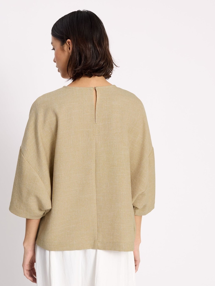 Albaray Natural Anna Unwin Woven Top - Image 2 of 7