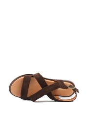 Jones Bootmaker Choco Suede Regular Fit Hali Leather Sandals - Image 4 of 5