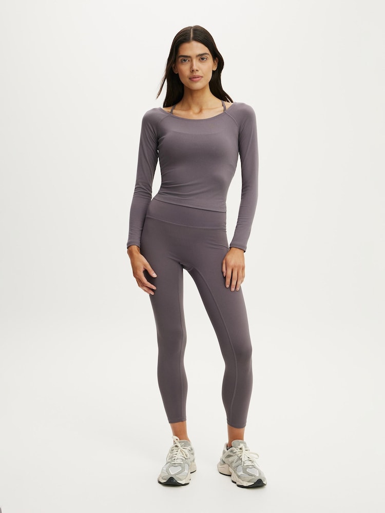 Cotton On Violet Grey 7/8 Length Ultra Move Tights - Image 1 of 5