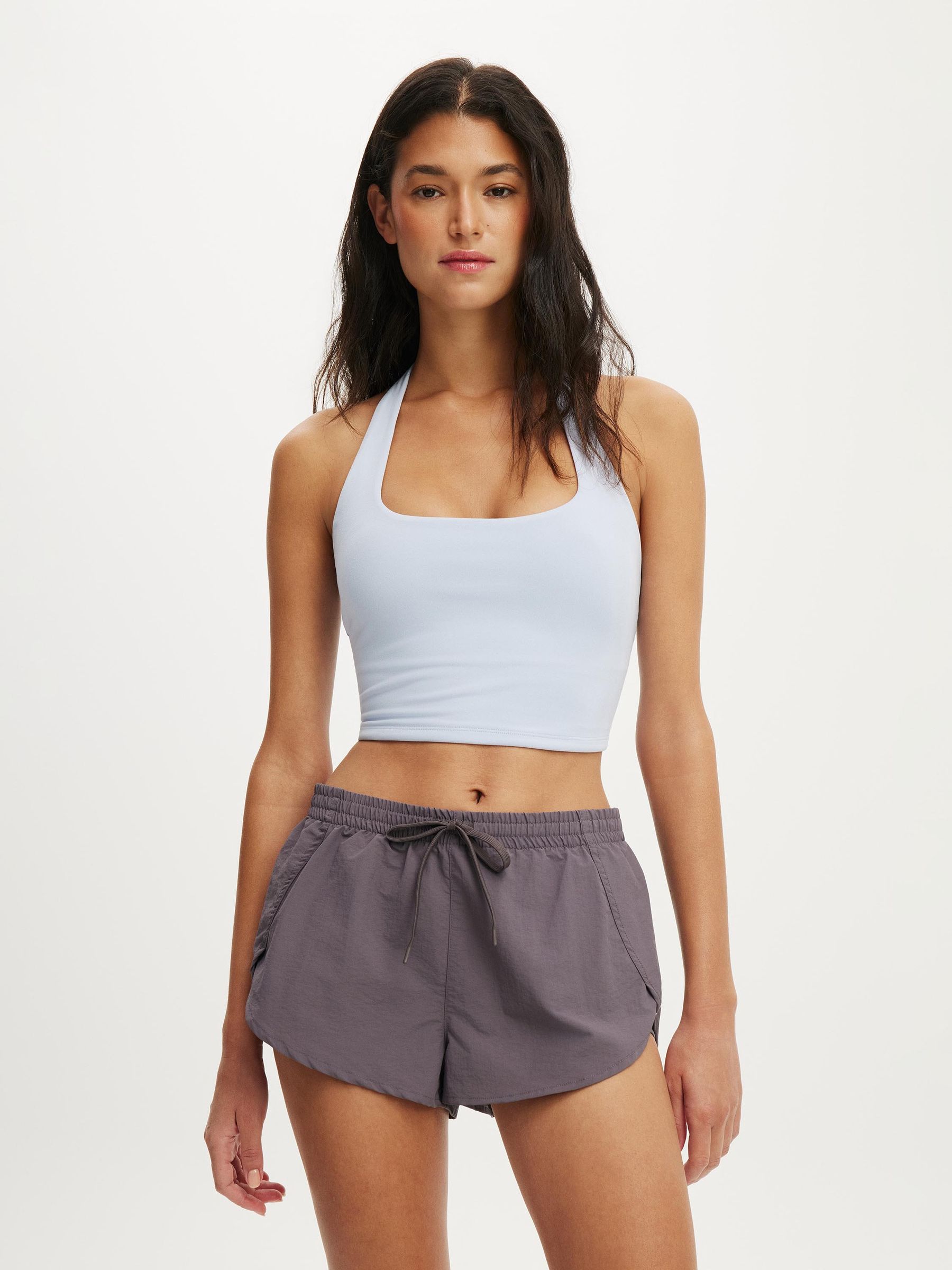 Buy Cotton On Violet Grey Woven Dolphin Hem Micro Shorts from the