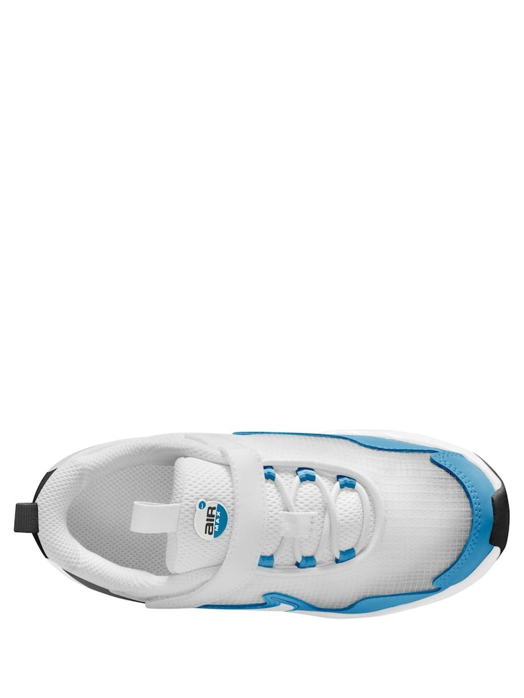 Nike White/Current Blue Junior Air Max Nova Trainers - Image 2 of 3