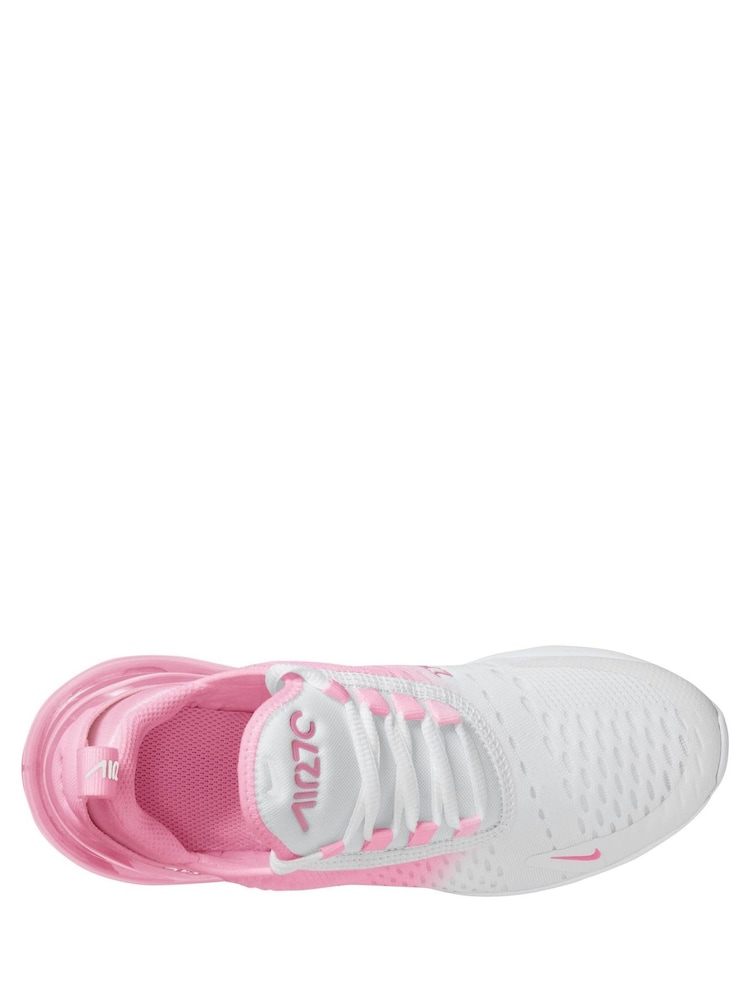 Nike Pink Rise White Youth Air Max 270 Trainers - Image 2 of 3 Nike Pink Rise White Youth Air Max 270 Trainers - Image 2 of 3