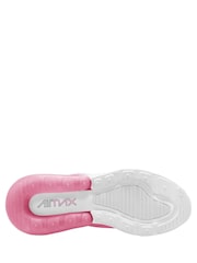 Nike Pink Rise White Youth Air Max 270 Trainers - Image 3 of 3