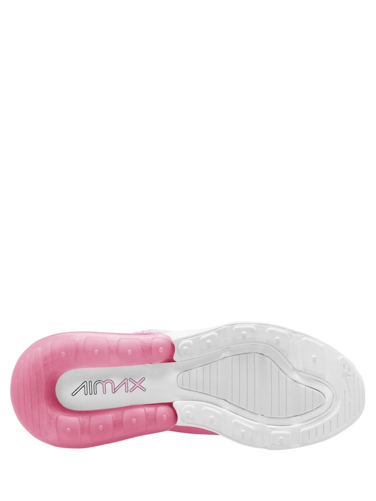 Nike Pink Rise White Youth Air Max 270 Trainers - Image 3 of 3 Nike Pink Rise White Youth Air Max 270 Trainers - Image 3 of 3