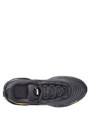 Nike Black Grey Yellow Youth Air Max Fire Trainers - Image 2 of 3