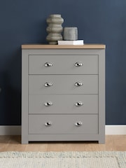 Birlea Grey Highgate 4 Drawer Chest - Image 1 of 7