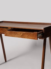 Swoon Mid Brown Southwark Acacia Wood Wide Two Drawer Desk - Image 4 of 6