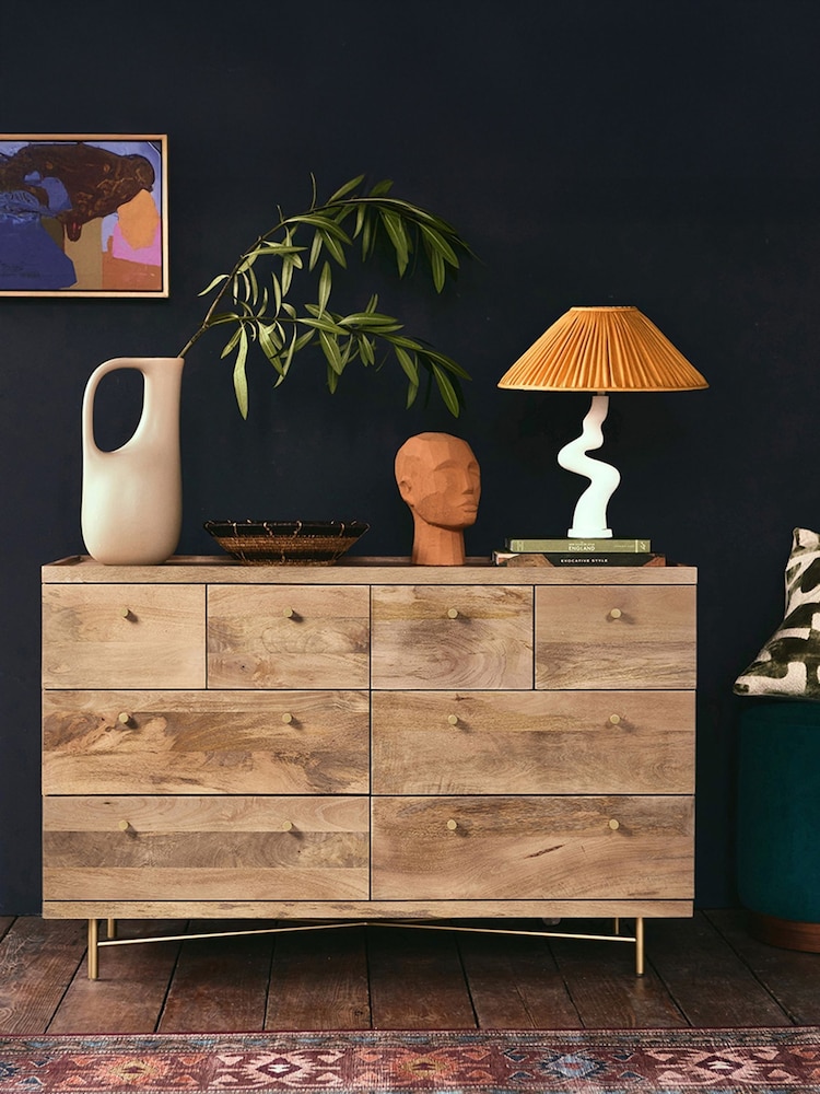 Swoon Light Brown Halle Mango Wood Eight-Drawer Chest - Image 1 of 5