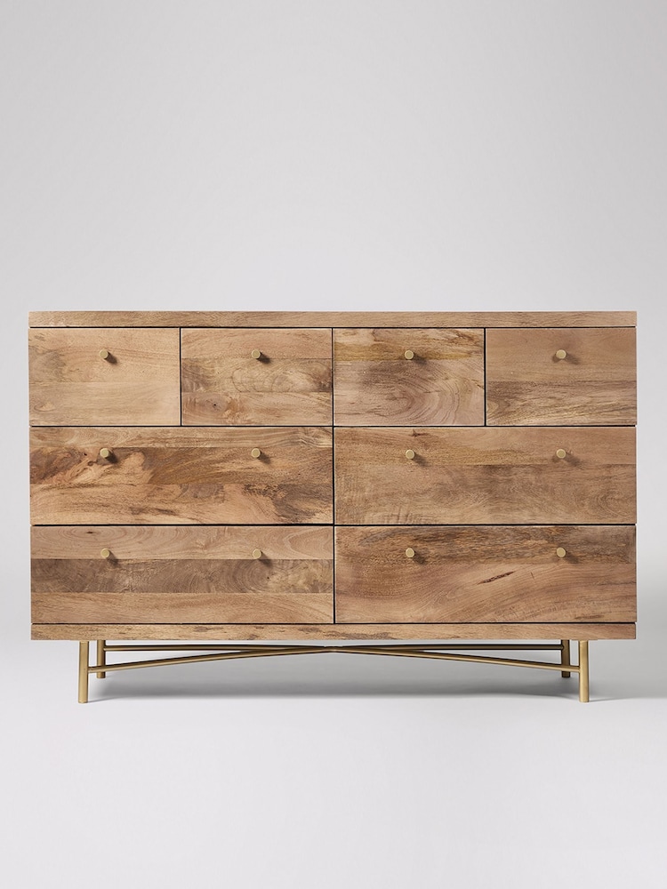 Swoon Light Brown Halle Mango Wood Eight-Drawer Chest - Image 2 of 5