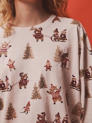 Neutral Hamish The Highland Cow Long Sleeve Pyjamas - Image 4 of 6