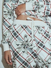 Oatmeal Argyle Bows Cosy Long Sleeve Pyjamas - Image 5 of 10