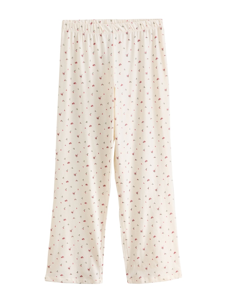 Ecru Ditsy Short Sleeve Pyjamas - Image 6 of 6