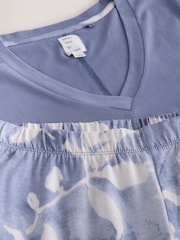 Blue Leaves Short Sleeve Pyjamas - Image 3 of 3