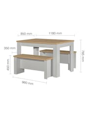 Birlea Grey Highgate Dining Set - Image 5 of 5