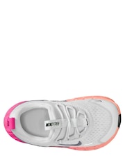Nike White/HyperPink Free Ride Baby/Toddler Trainers - Image 2 of 3