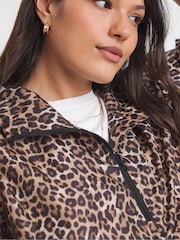 Simply Be Animal Leopard Print Overhead Rain Mac Jacket - Image 4 of 4