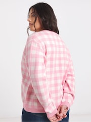 Simply Be Gingham Crew Neck Cardigan - Bild 2 von 4