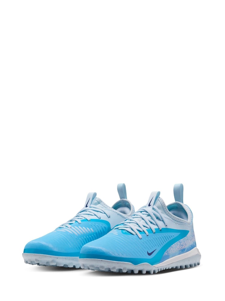 Nike Blue Jr. Phantom 6 Low Academy Erling Haaland Turf Football Boots - Image 2 of 8