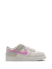 Nike Natural Pink Junior Dunk Low Trainers - Image 1 of 7