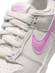 Nike Natural Pink Junior Dunk Low Trainers - Image 6 of 7