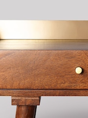 Swoon Mid Brown Fresco Mango Wood Two Drawer Desk - Image 5 of 6