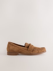 Tan Brown - Mga Loafer na may Ruched na Katad na Forever Comfort® - Larawan 7 ng 9