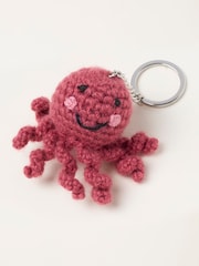 FatFace Pink Octopus Crochet Keyring - Image 3 of 3