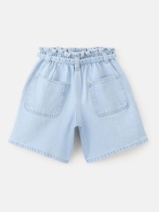 Mango Blue Drawstring Denim Shorts - Image 2 of 3