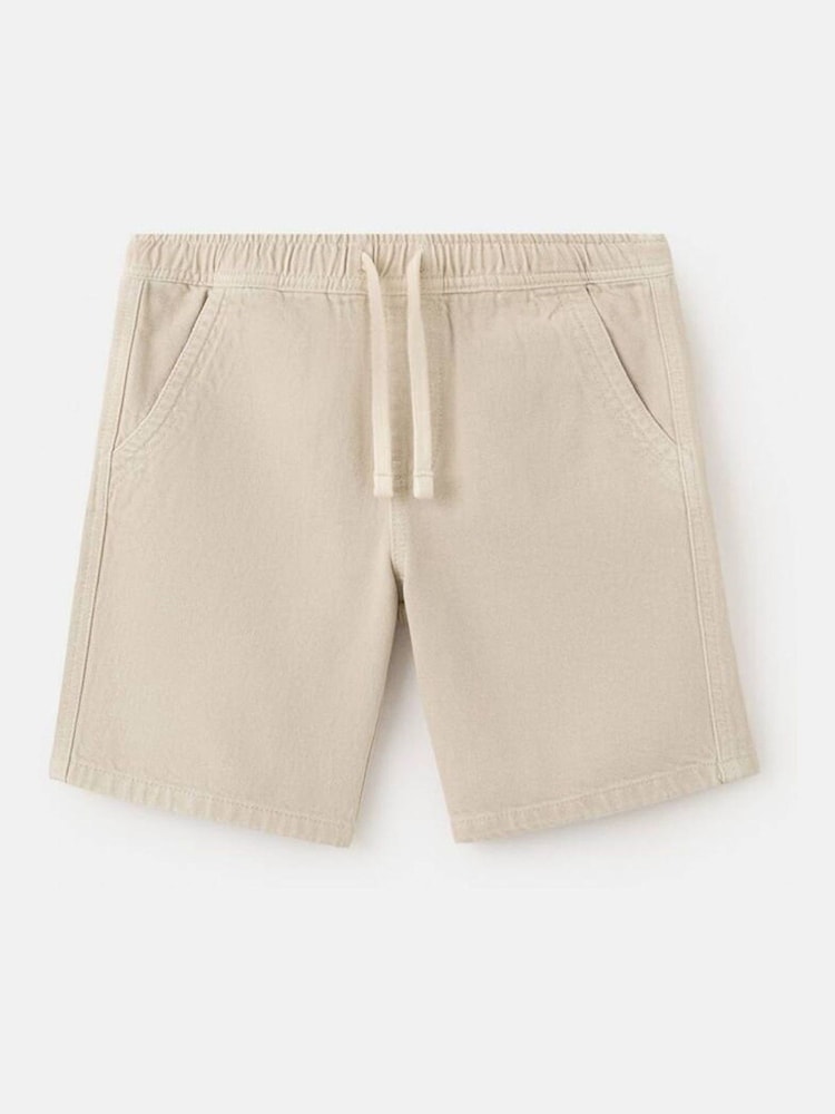 Mango Nude Drawstring Denim Shorts - Image 1 of 3