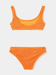 Mango Orange Shirred Shell Detail Bikini - Image 2 of 4