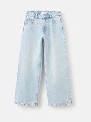 Mango Blue Wide Leg Heart Pocket Jeans - Image 3 of 5