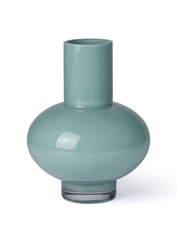 The Conran Shop Mint Green Form Glass Vase 23cm - Image 1 of 3 The Conran Shop Mint Green Form Glass Vase 23cm - Image 1 of 3