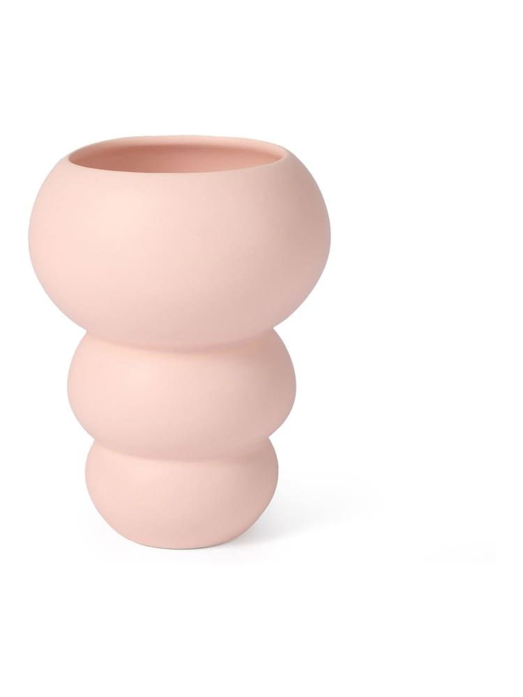 The Conran Shop Plaster Pink Stacked Spheres Vase - Image 1 of 5