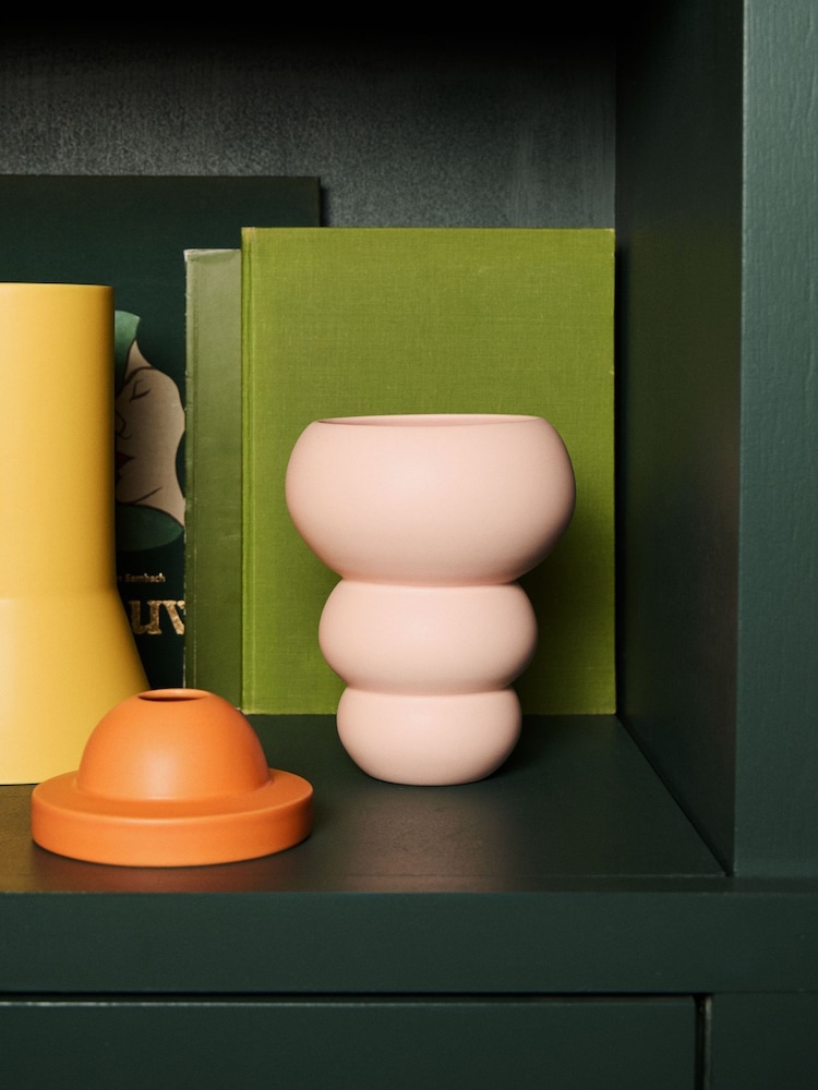 The Conran Shop Plaster Pink Stacked Spheres Vase - Image 5 of 5