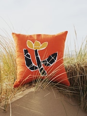 The Conran Shop Orange Pieces Solitary Flower Cushion 50 x 50cm - Image 3 of 4