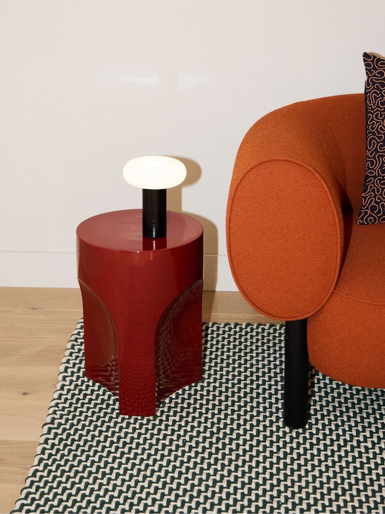 The Conran Shop Red Doric Side Table - Image 1 of 3 The Conran Shop Red Doric Side Table - Image 1 of 3