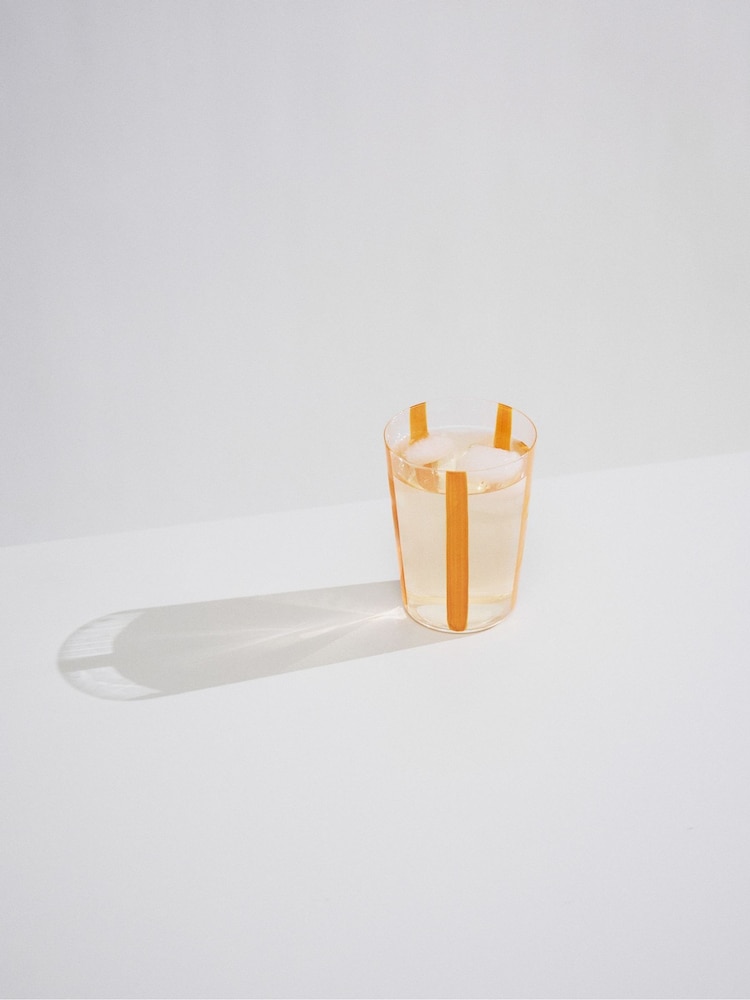 The Conran Shop Set of 4 Orange Nova Stripe 500ml Tumblers - Image 2 of 5 The Conran Shop Set of 4 Orange Nova Stripe 500ml Tumblers - Image 2 of 5