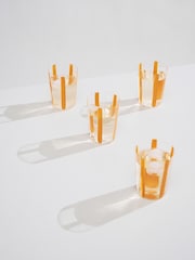 The Conran Shop Set of 4 Orange Nova Stripe 500ml Tumblers - Image 3 of 5