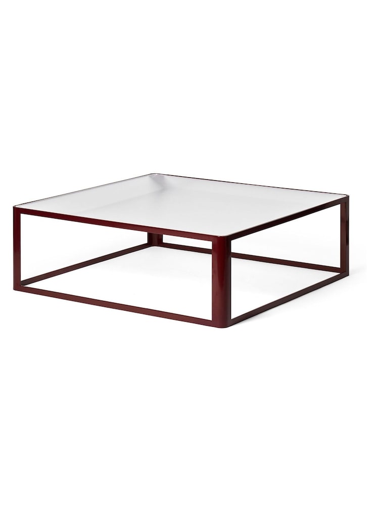 The Conran Shop Burgundy Aspect Coffee Table 90cm - Image 1 of 2