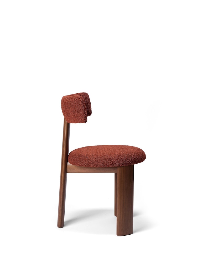 The Conran Shop Set of 2 Walnut Oxide Red Pip Dining Chairs - Image 7 of 7