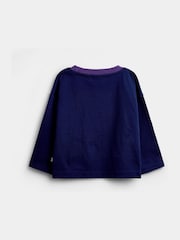 Jojo Maman Bébé Navy Blue Halloween Glow In The Dark Top - Image 3 of 4