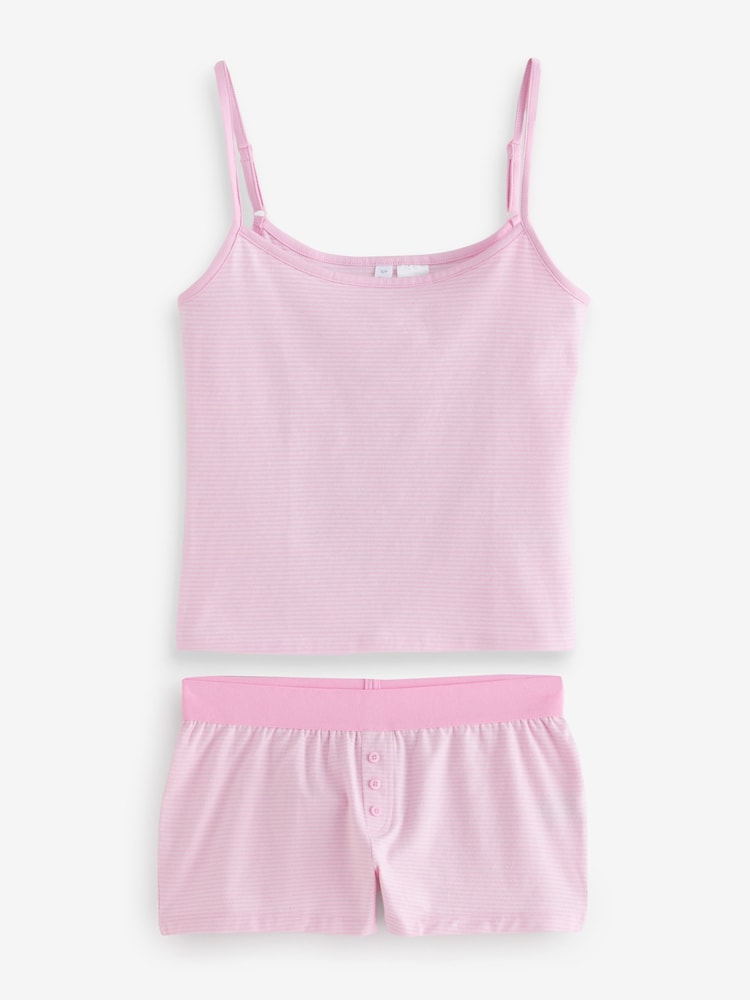 Cotton On Pink Dreamy Floral Soft Longline Cami & Boyshorts Set - Image 1 of 3