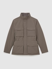 Սնկով շագանակագույն - Reiss Glick Four-Pocket Hooded Jacket with Removable Gilet - Պատկեր 2 8-ից