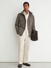 Սնկով շագանակագույն - Reiss Glick Four-Pocket Hooded Jacket with Removable Gilet - Պատկեր 3 8-ից