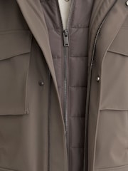Սնկով շագանակագույն - Reiss Glick Four-Pocket Hooded Jacket with Removable Gilet - Պատկեր 4 8-ից