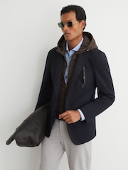 Reiss Boxer R-Flex Gilet-Insert Single-Breasted Blazer - Image 1 de 11