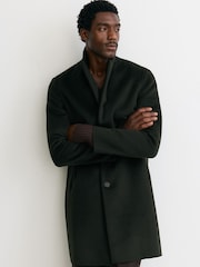 Reiss Green Knight Wool-Blend Single-Breasted Epsom Coat - Image 1 of 8