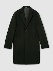 Reiss Green Knight Wool-Blend Single-Breasted Epsom Coat - Image 2 of 8