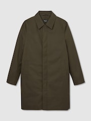 Reiss Olive Green Lawlen Technical Long Zip-Through Jacket - Image 2 of 7
