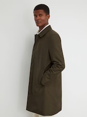 Reiss Olive Green Lawlen Technical Long Zip-Through Jacket - Image 3 of 7